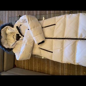 Large White Pajar Duck Fox Long Down Winter Coat